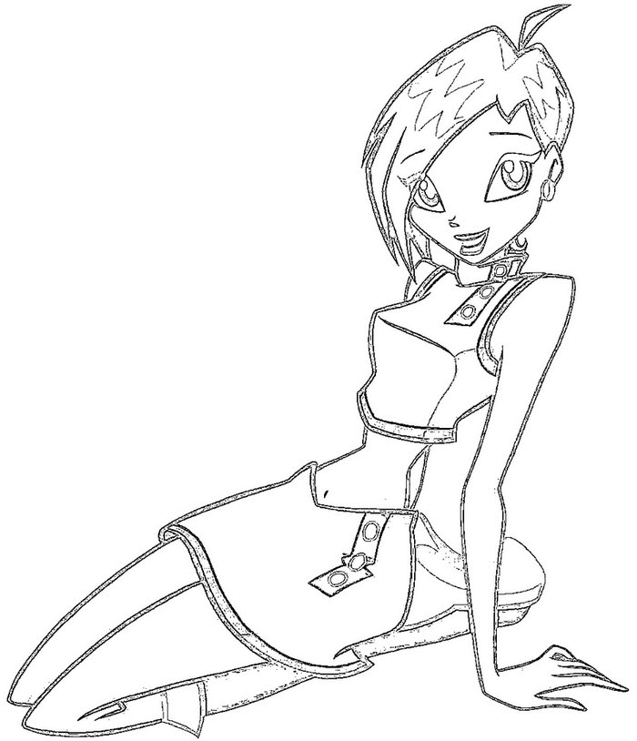 coloriage Winx timide